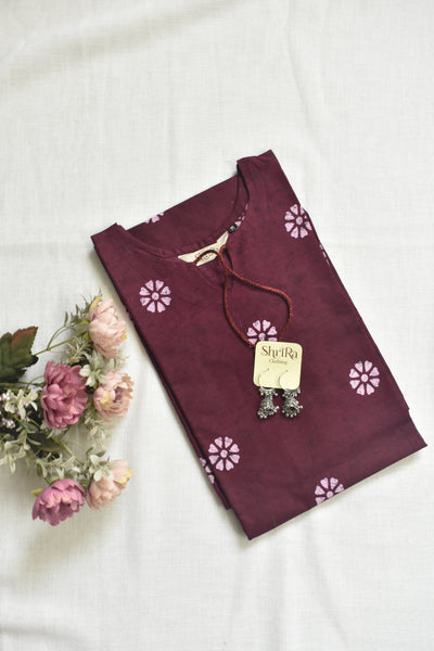 Mridula Maroon Melody Kurti Pant Set with Dupatta