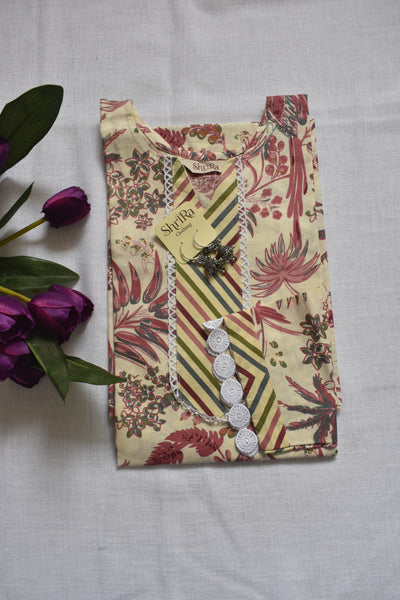 Vanya Chevron Kurti Pant Set with Dupatta