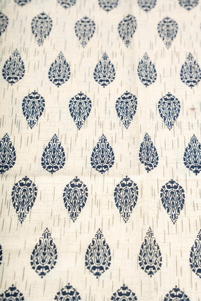 Ivory Indigo Bloom Short Top