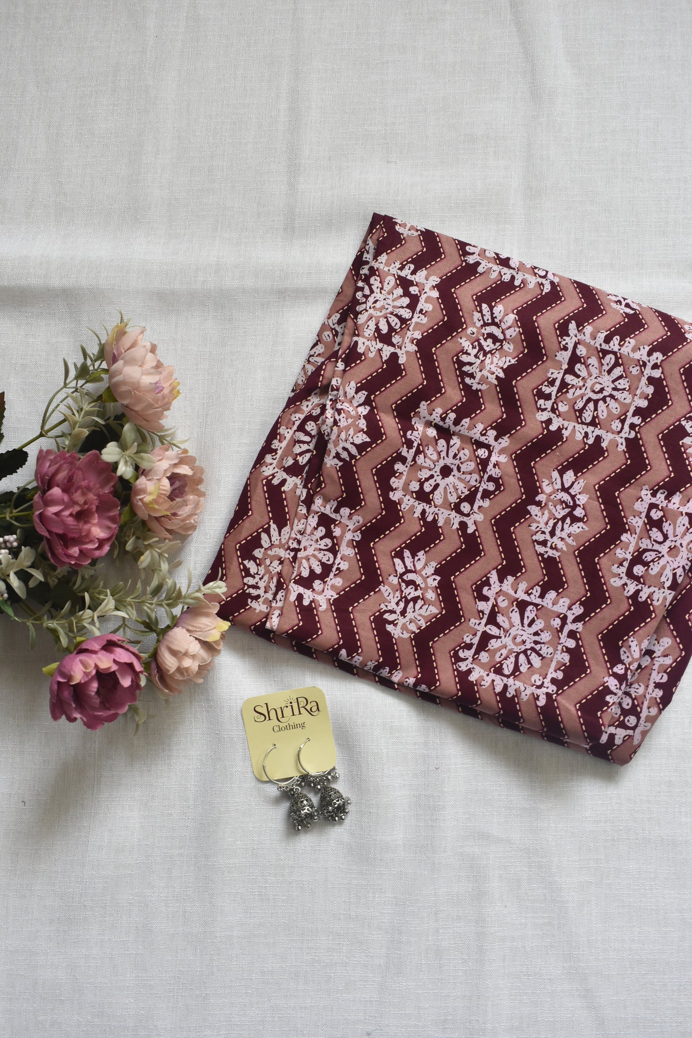 Mridula Maroon Melody Kurti Pant Set with Dupatta