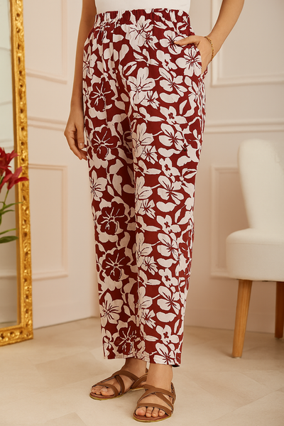 Crimson Flora Cotton Co-ord Set