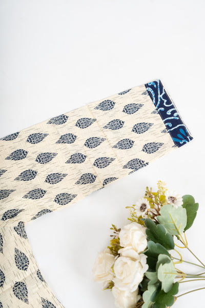 Ivory Indigo Bloom Short Top