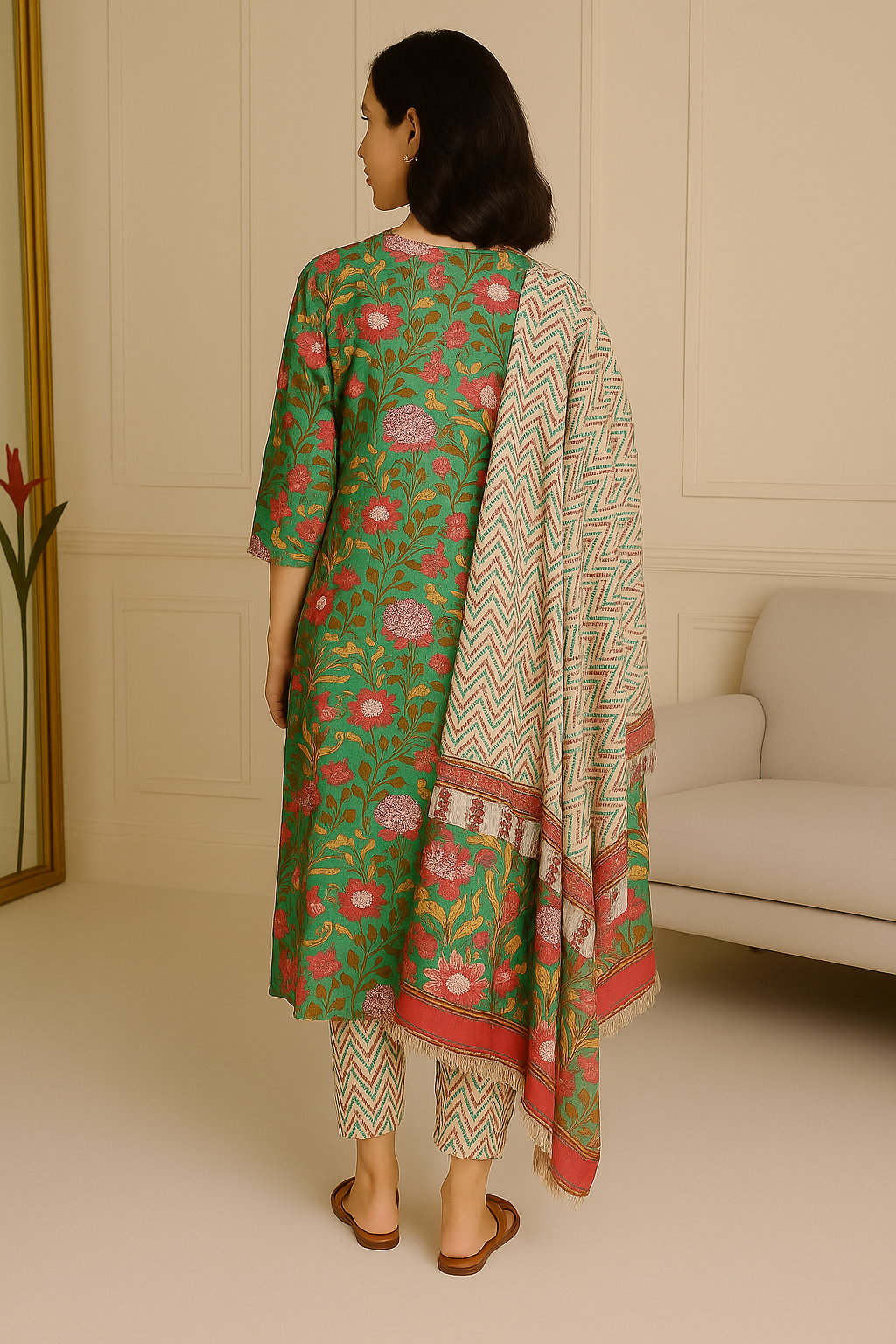 Harita Pushp Blossom Kurti Pant Set with Dupatta