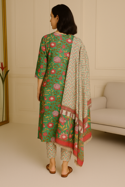 Harita Pushp Blossom Kurti Pant Set with Dupatta