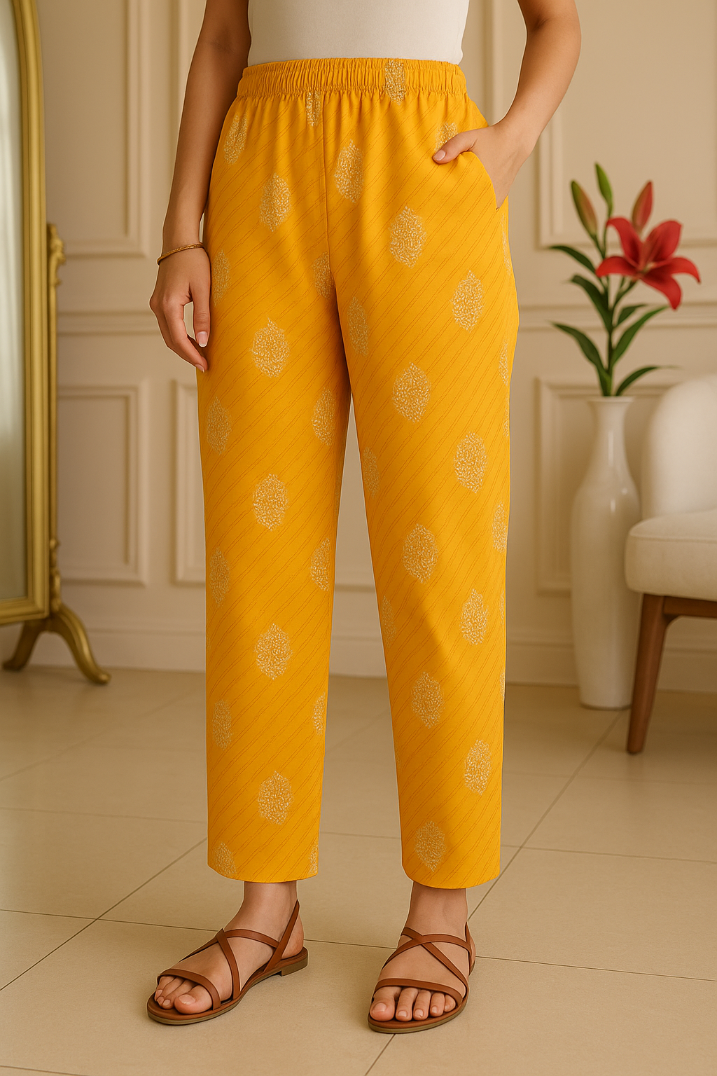 Swarna Pushp Kurti Pant Set with Dupatta