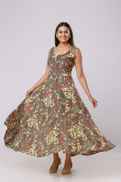 Floral Drift Flare Dress