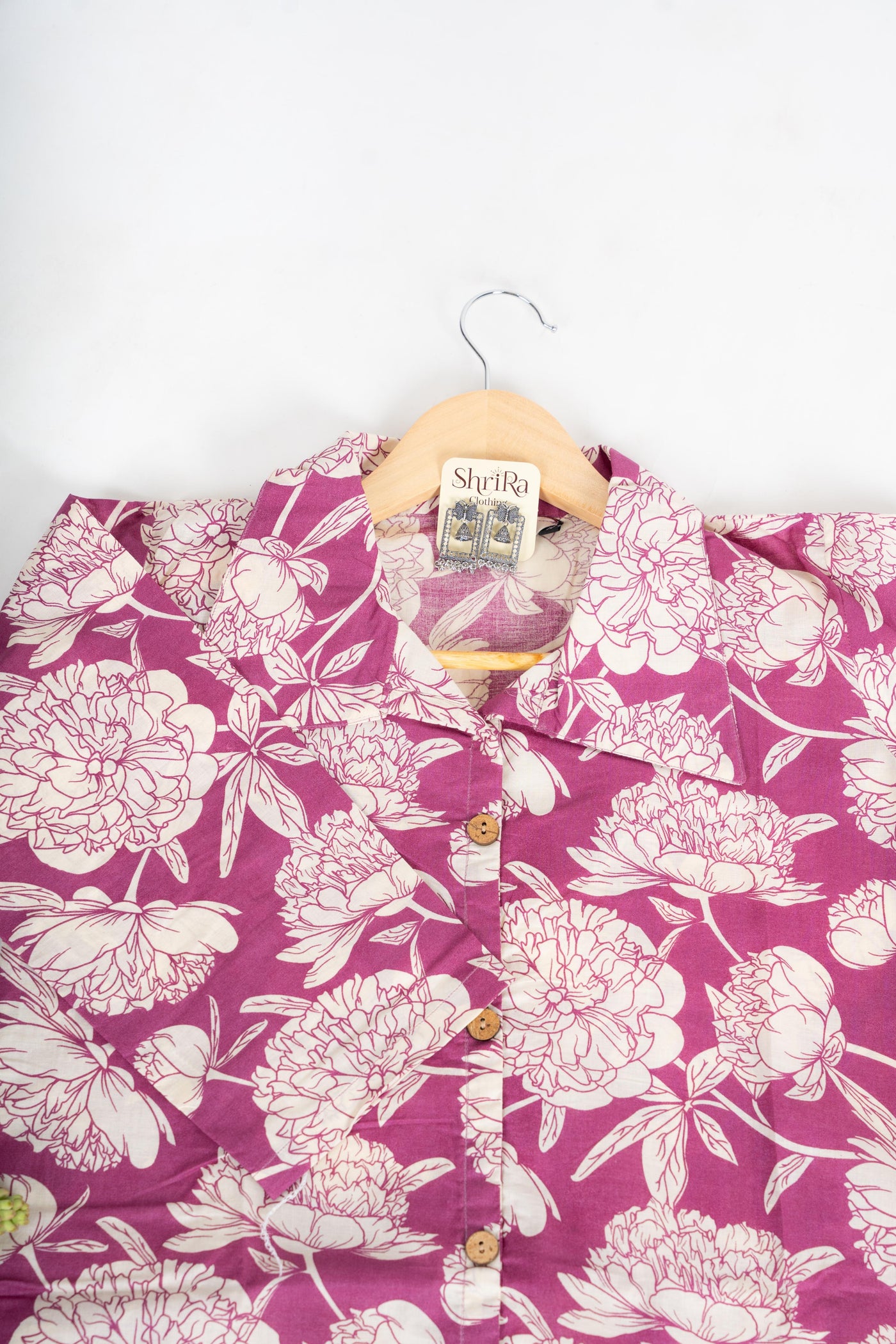 Mulberry Bloom Shirt Collar Comfort Co-ord sets