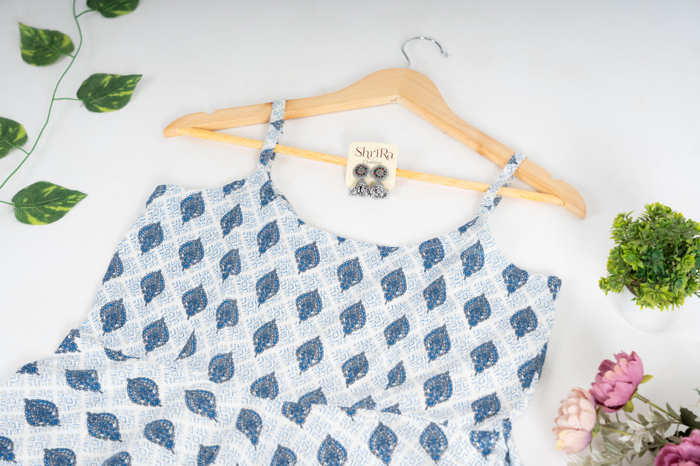 Blue Dew Ruffle Dress