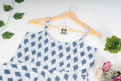 Blue Dew Ruffle Dress