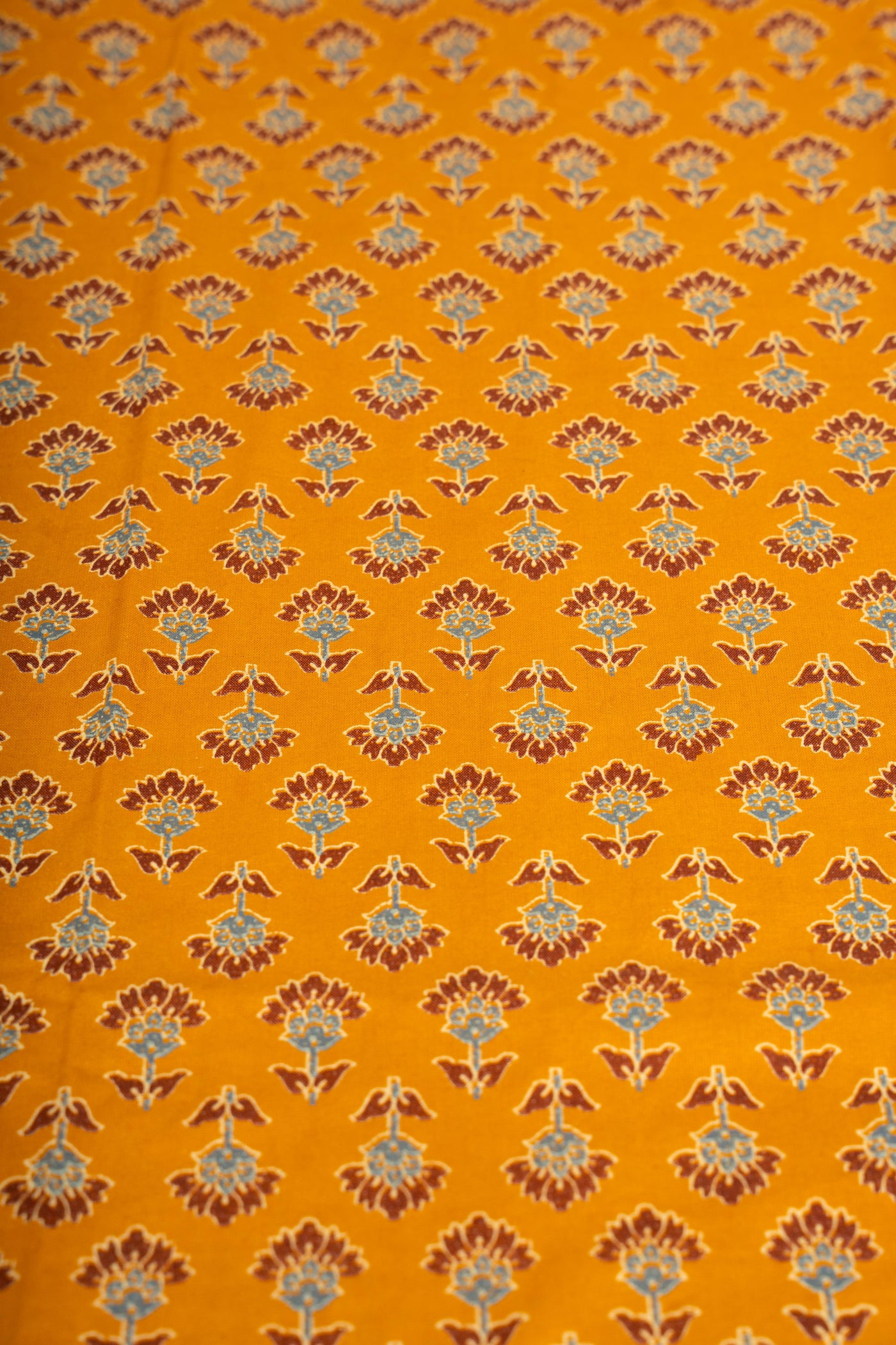 Mustard Meadow Muse Ajrakh Print Dress