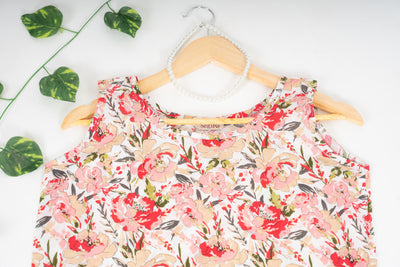 Rose Bloom Ruffle Dress