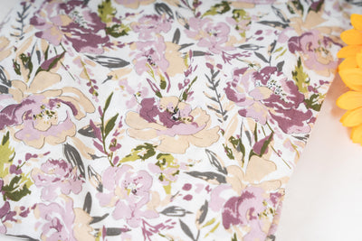 Lavender Floral Flare Dress