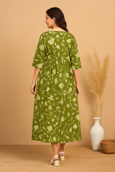 Green Botanic Whisper Dress