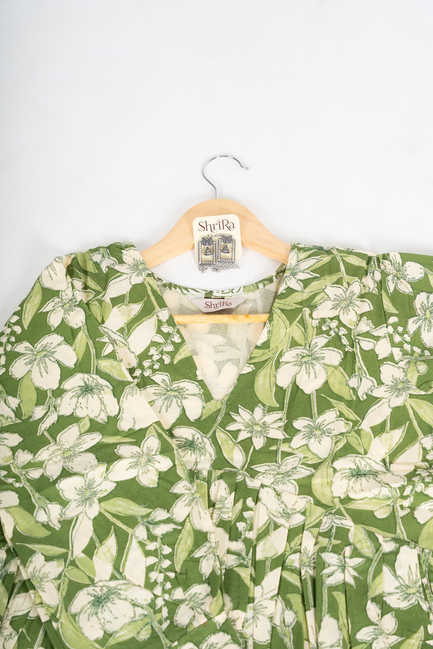 Verdant Bloom Flared Dress