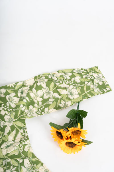 Verdant Bloom Flared Dress