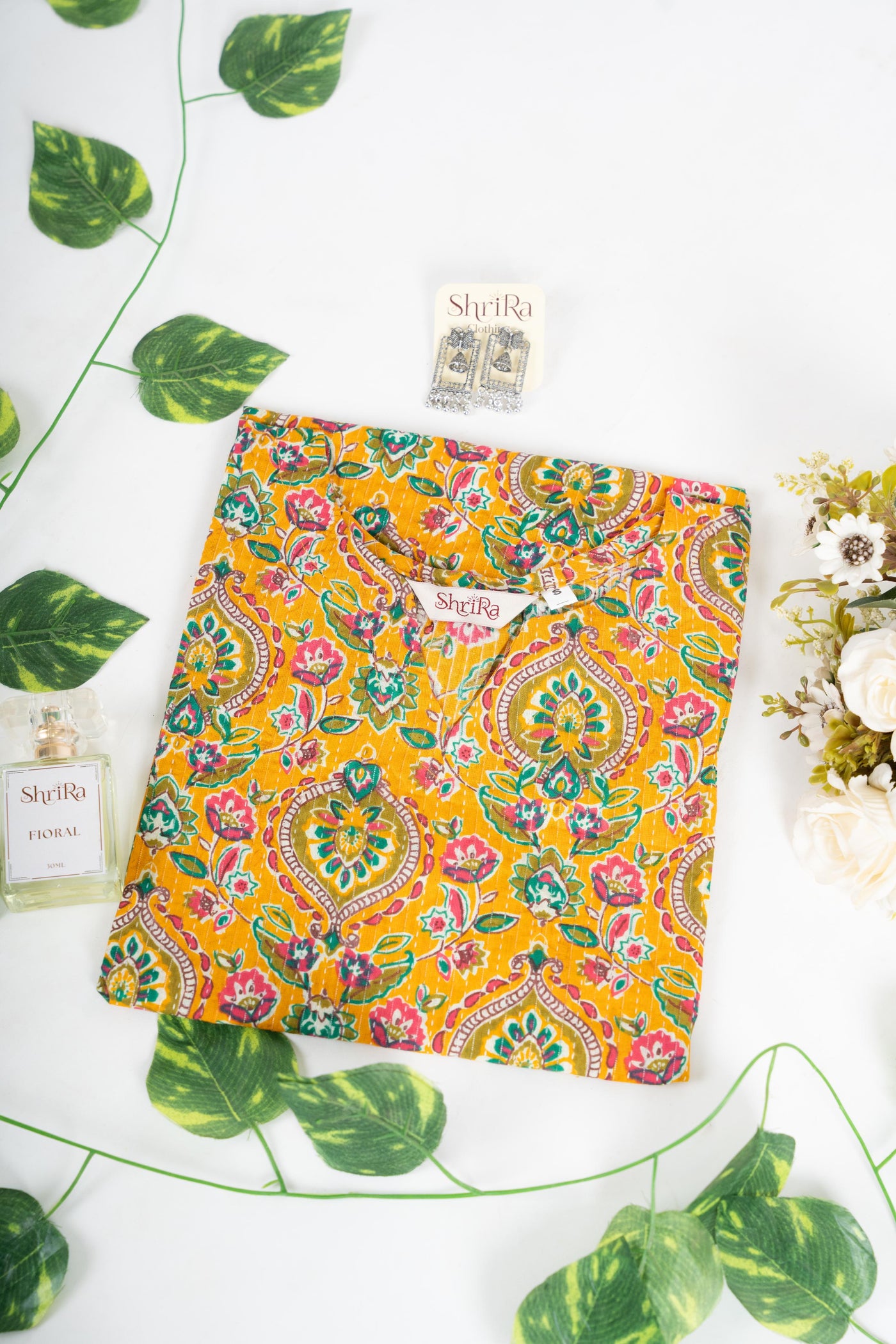 Amber Paisley Pop Short Top