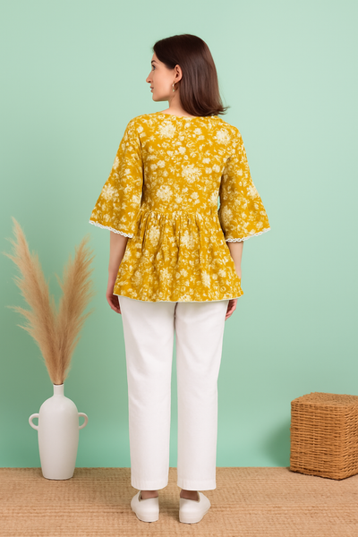 Marigold Meadow Frill Tunic