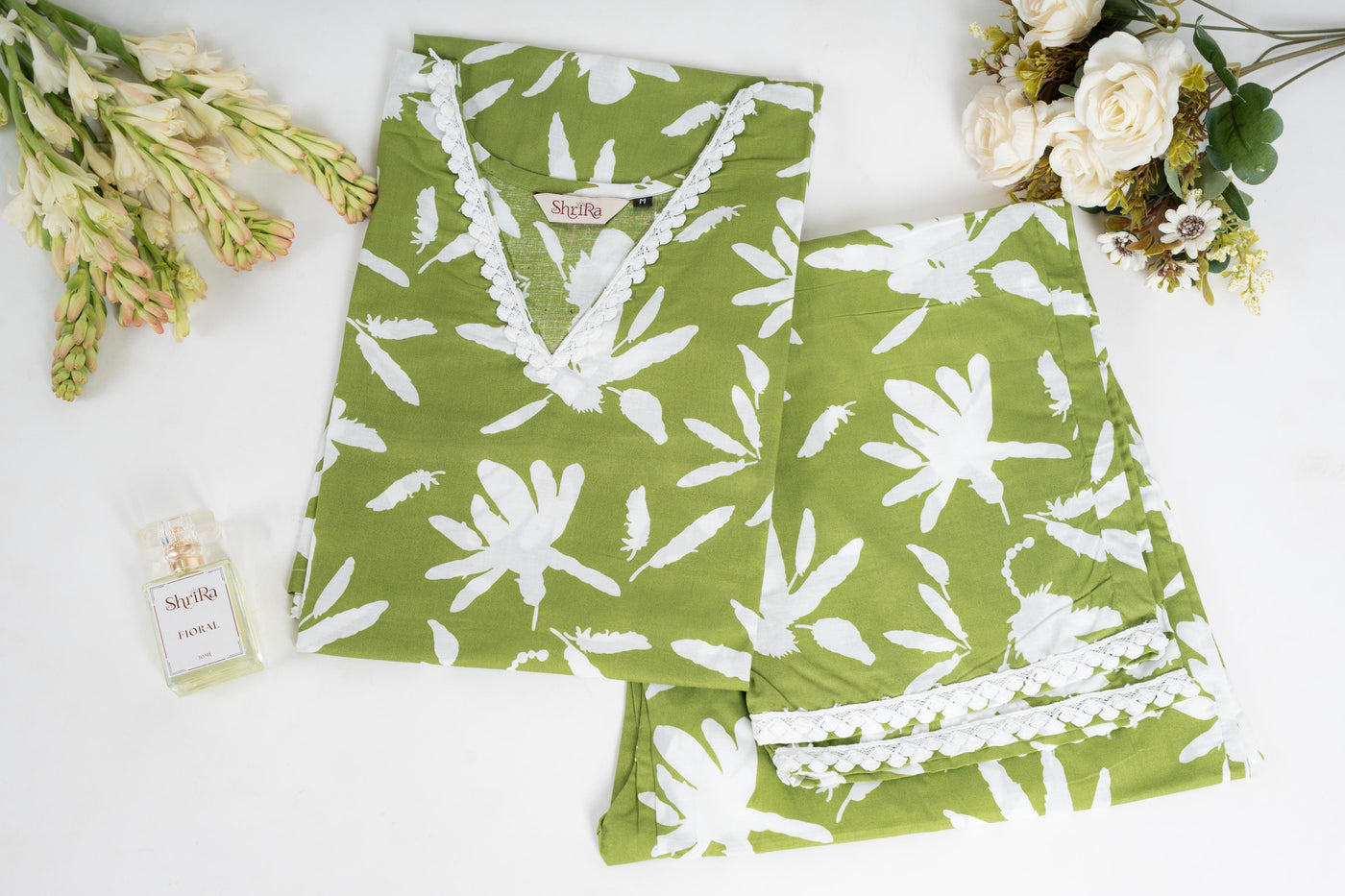 Matcha Muse V Neck Sleeveless Co-ord Set