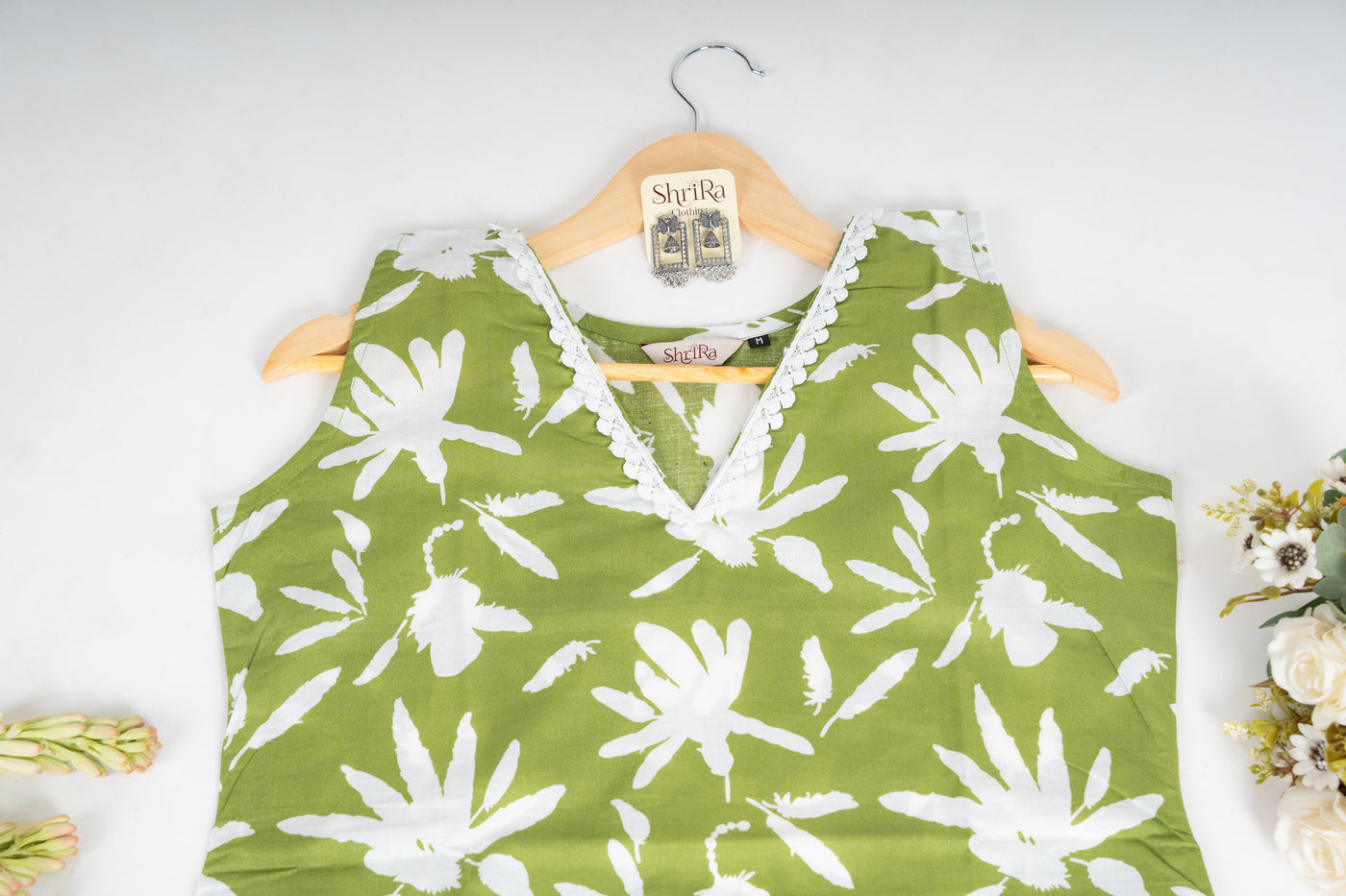 Matcha Muse V Neck Sleeveless Co-ord Set