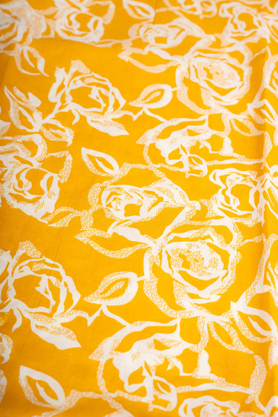 Sunlit Rose V Neck Centre Box Pleat Co-ord Set