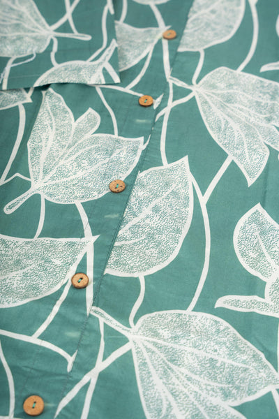 Mint Leaf Apple Cut Collar Top and Palazzo Pant Co-ord set