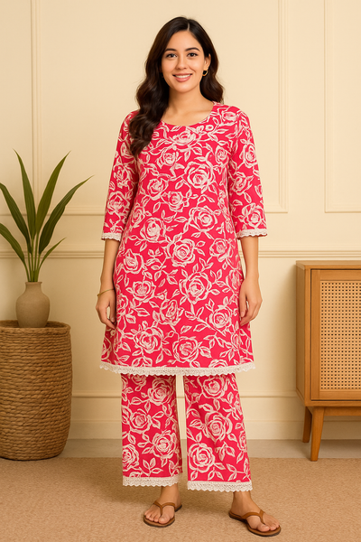 Rosy Pink Blush Co-ord Set