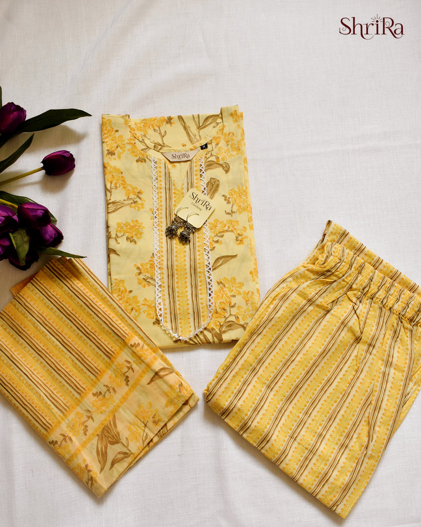 Chandanika Harvest Glow Kurti Pant Set with Dupatta