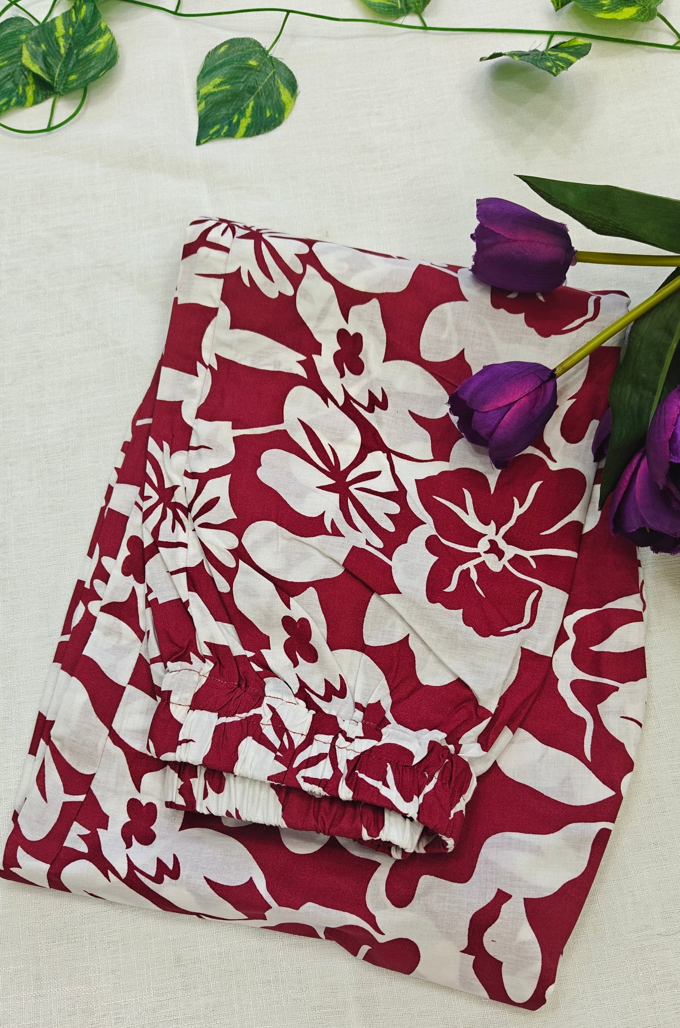 Crimson Flora Cotton Co-ord Set